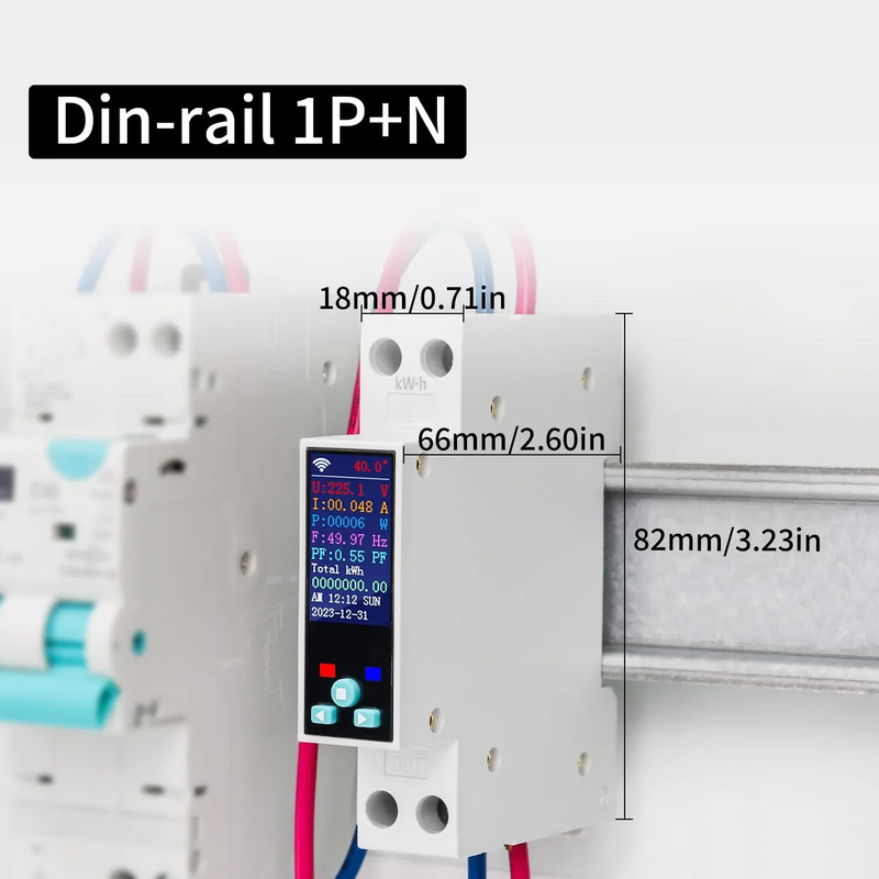 Contor de energie smart WiFi 50A releu monofazat siguranta electrica